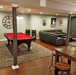 Lally Column Covers in Basement Remodel – The Depot Digest